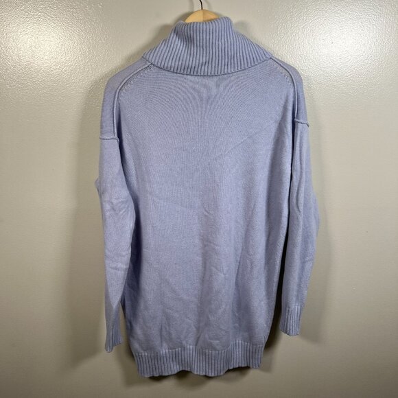 Athleta Bayshore Wool Cashmere Turtleneck Sweater Tunic Size Small Peri Purple - Picture 2 of 10